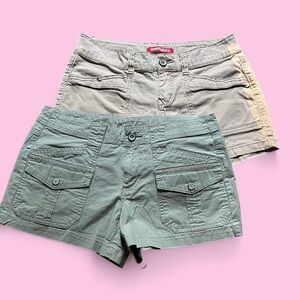 UNIONBAY/Arizona Co Women's Cargo Shorts - Green and Tan Bundle